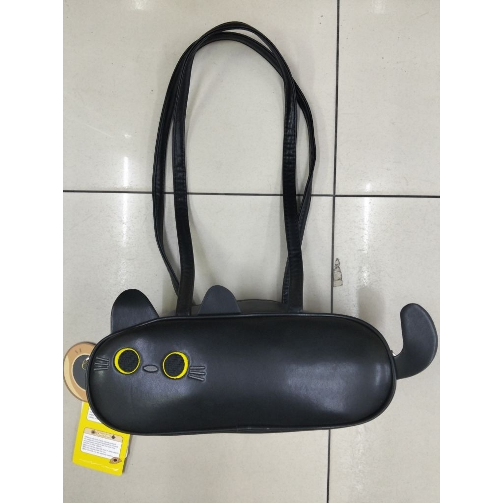 O.O MEOW BLACK KITTEN SHOULDER BAG