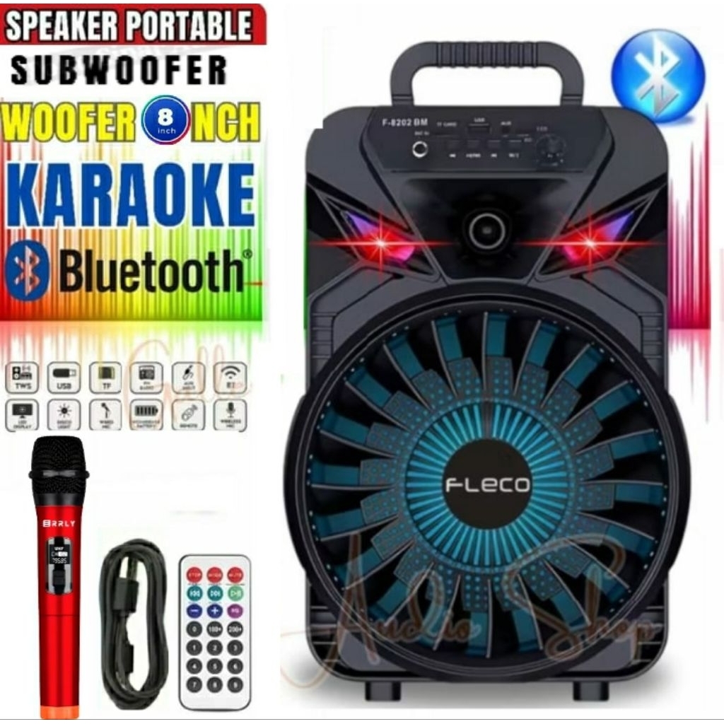Speaker bluetooth Karaoke 6.5 inch Kimiso 7801 mini Brain power 6'5 inci