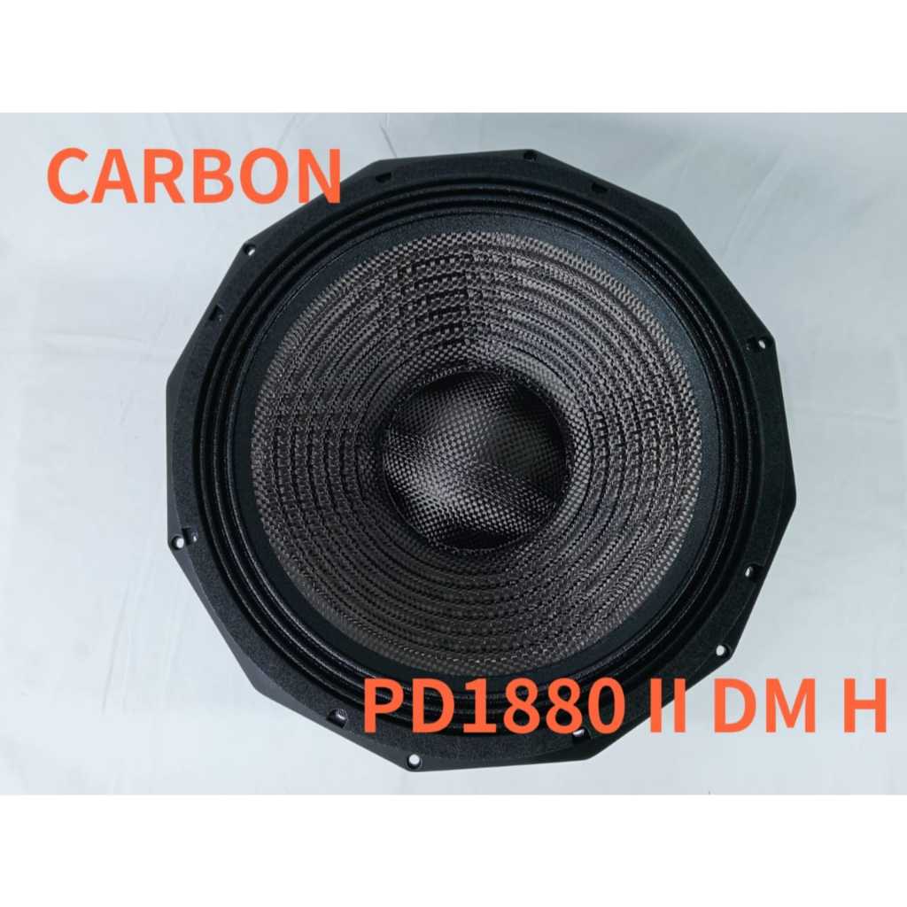 SPEAKER KOMPONEN PD1880 DM / PD 1880 DM CARBON – DOBEL MAGNET – 18 INCH – VC 5 INCH – HITAM