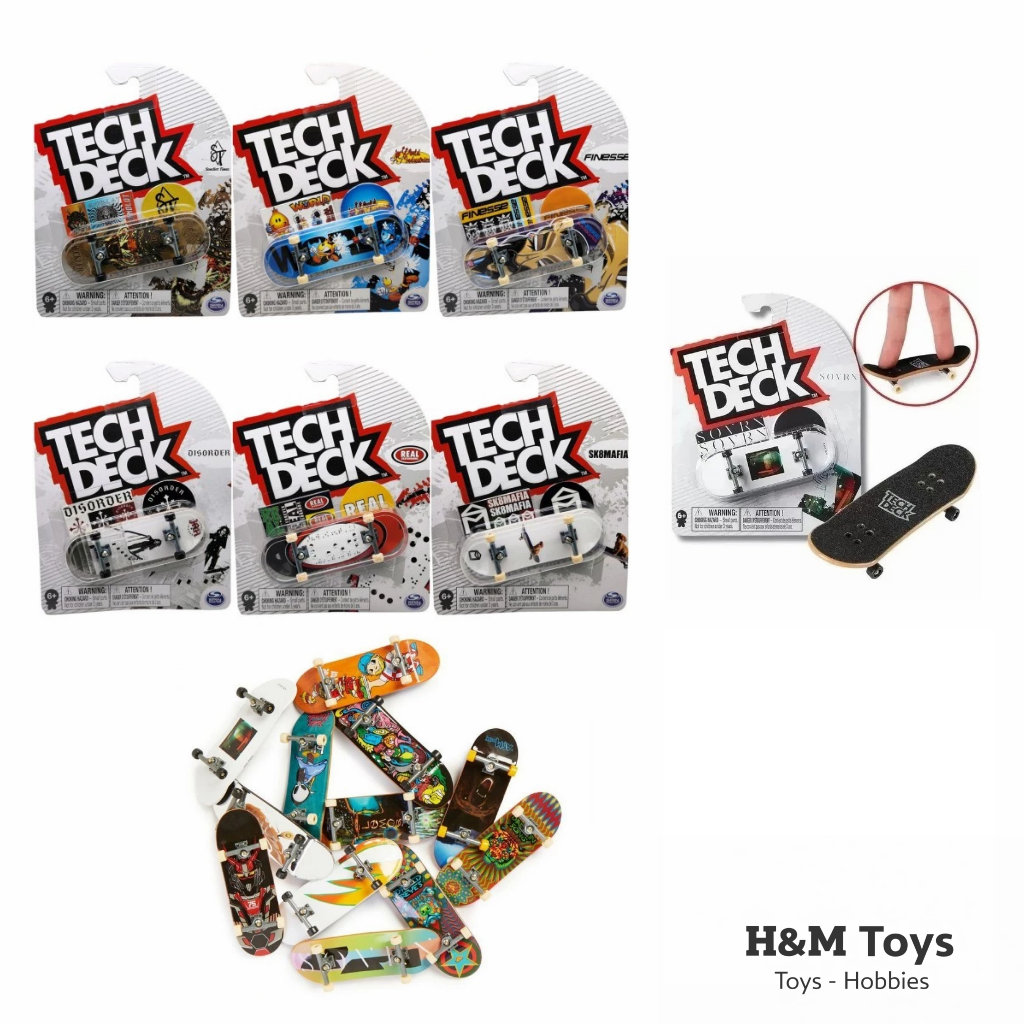 Tech Deck Original Spin Master Fingerboard - Mainan Skateboard Jari Koleksi - Techdeck Bebas Pilih