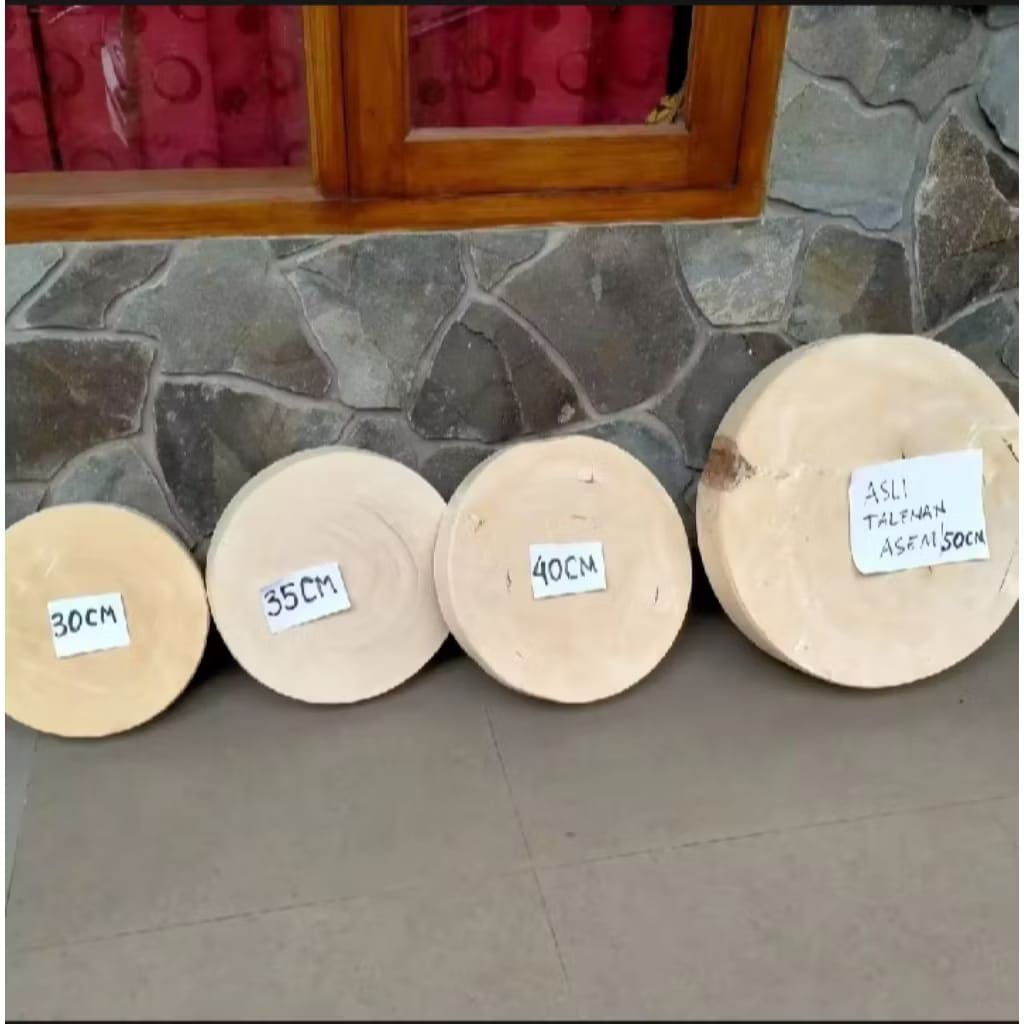 TALENAN BULAT UKURAN BESAR 50 CM/TALENAN KAYU DAGING/TALENAN POTONG AYAM/TALENAN POHON ASEM