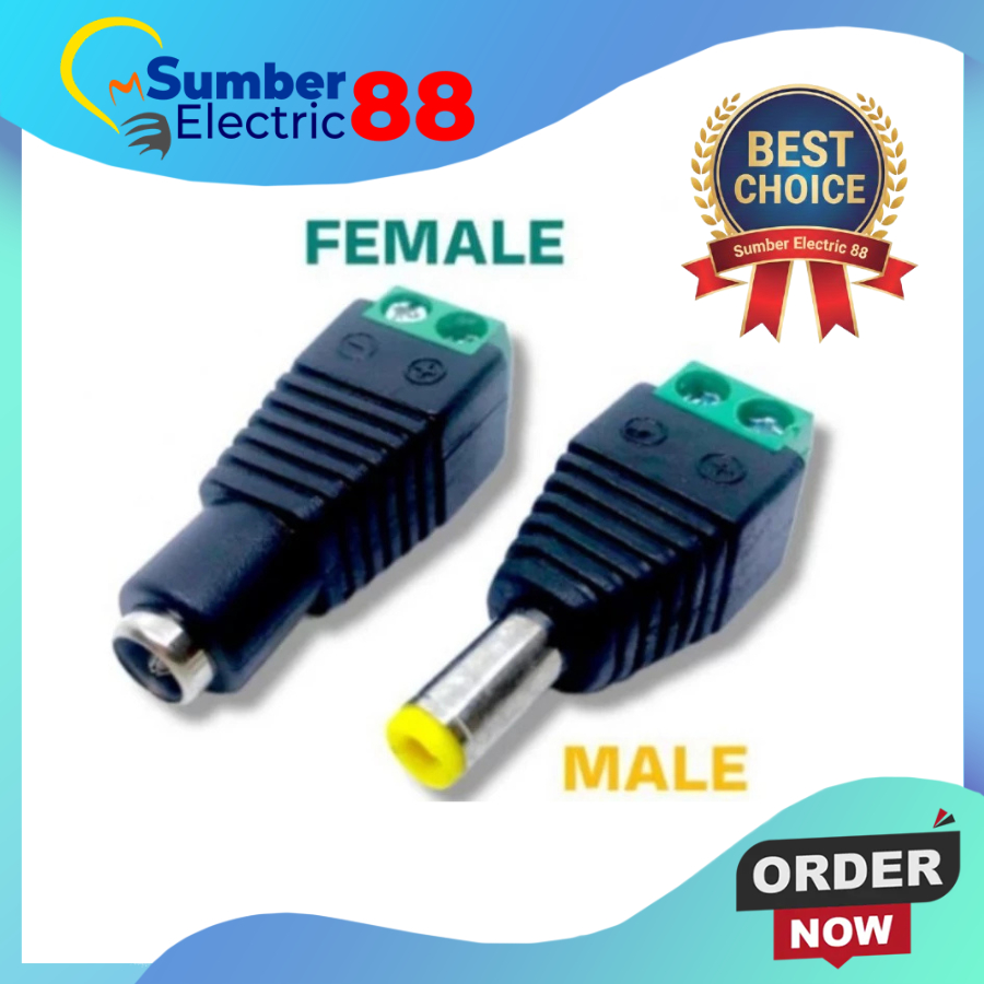 Jack Konektor DC / Konektor Kabel DC Male - Female