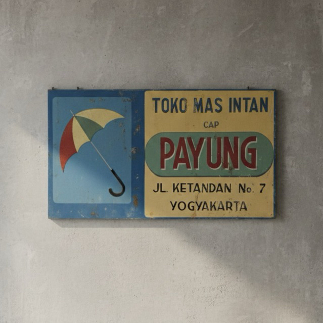 Reklame Iklan Jadul Toko Mas Intan Cap Payung