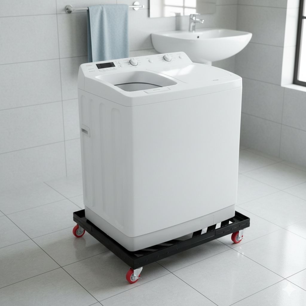 roda mesin cuci 2 tabung dudukan mesin cuci