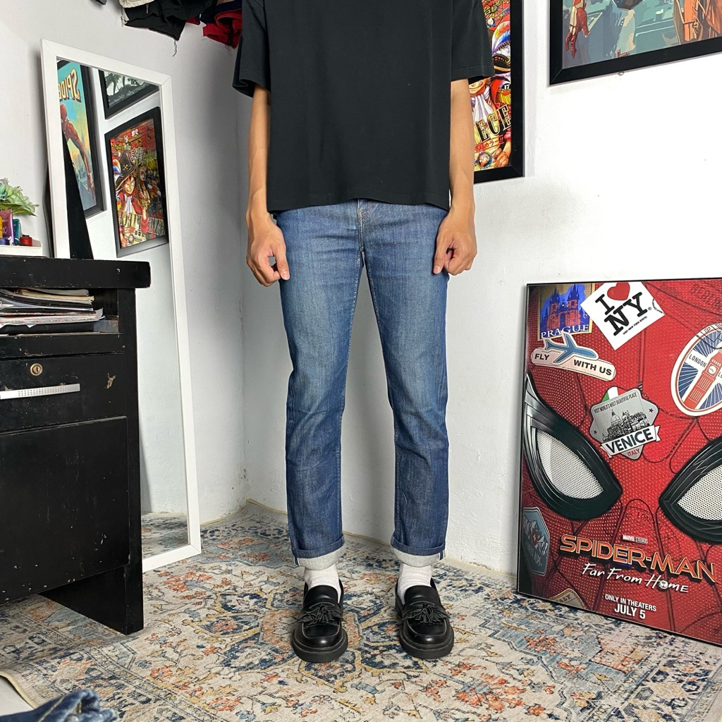 PLAC SELVEDGE STRETCH BLUE JEANS