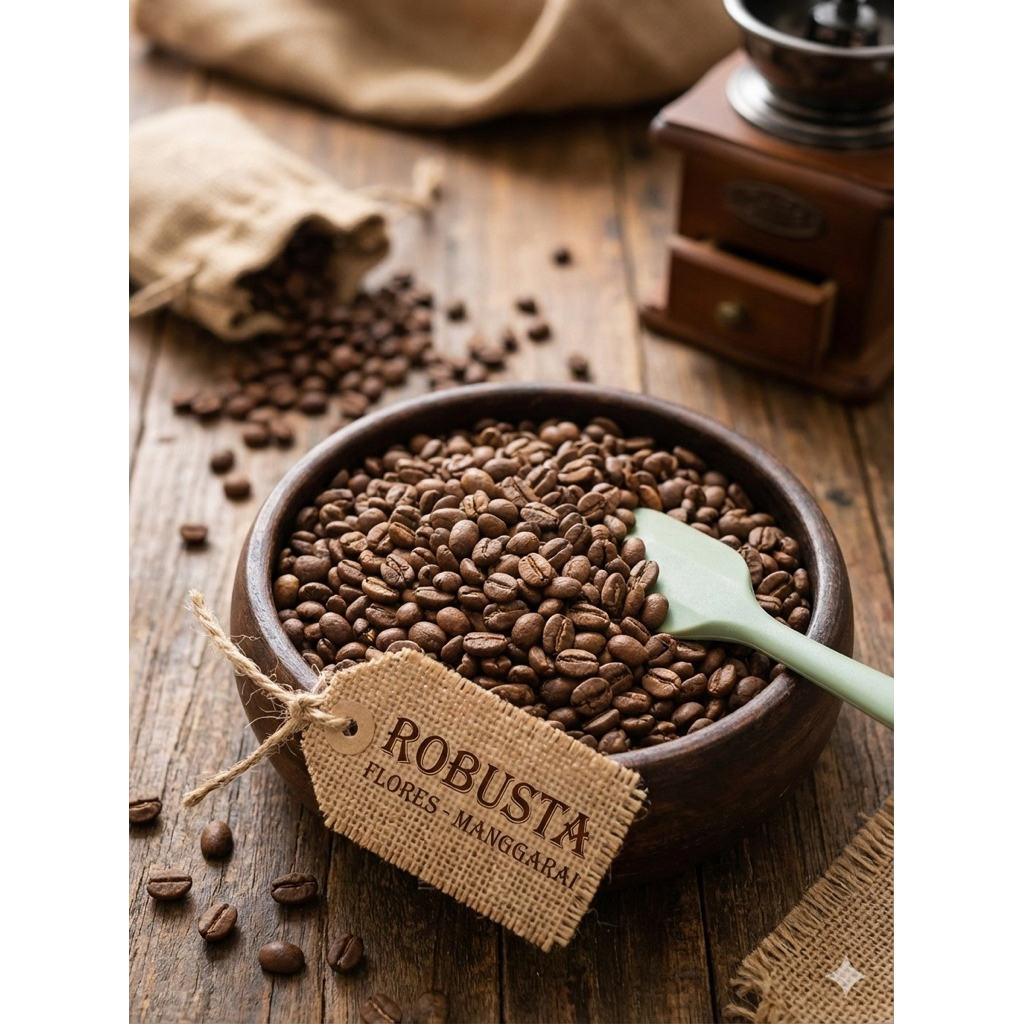 (Gilingan) Kopi Robusta Flores - Manggarai 100 Gram