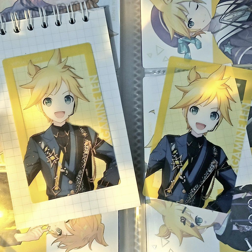 project sekai × enstars collaboration official merch - kagamine len clear epick card