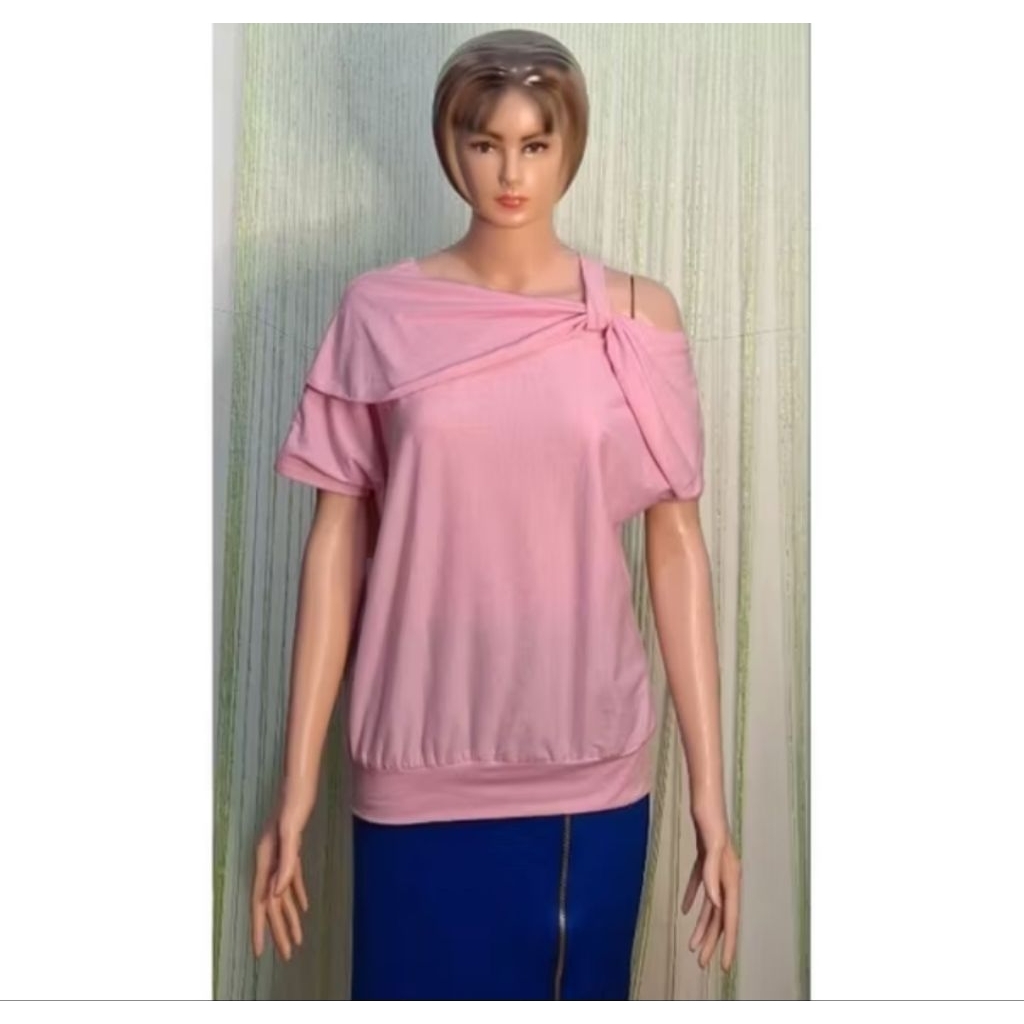 atasan kaos wanita warna pink