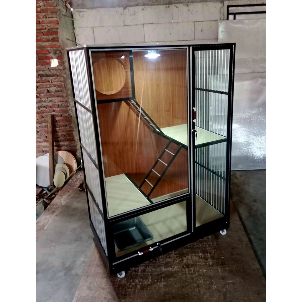 Kandang Kucing Alumunium/ kandang kucing murah/ kandang kucing free ongkir/ kandang kucing alumunium