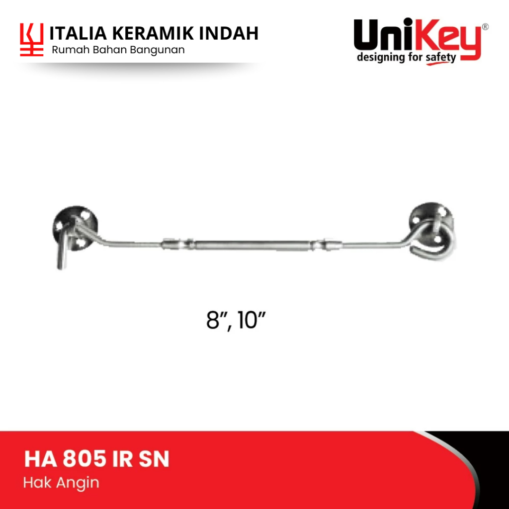 Hak Angin UniKey Hak Angin Iron HA 805 8" IR, HA 805 10" IR SN (Isi 2)