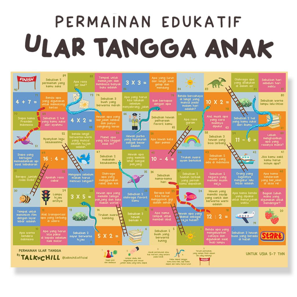 Permainan Ular Tangga Edukasi Anak by Talknchill permainan anak ular tangga