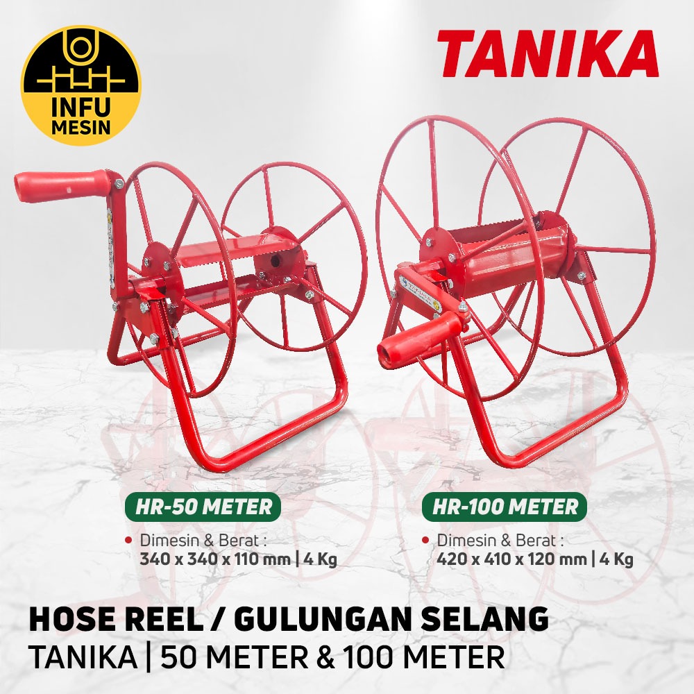 Hose Reel Gulungan Selang Sir Tekanan Tinggi TANIKA 50 M dan 100 M