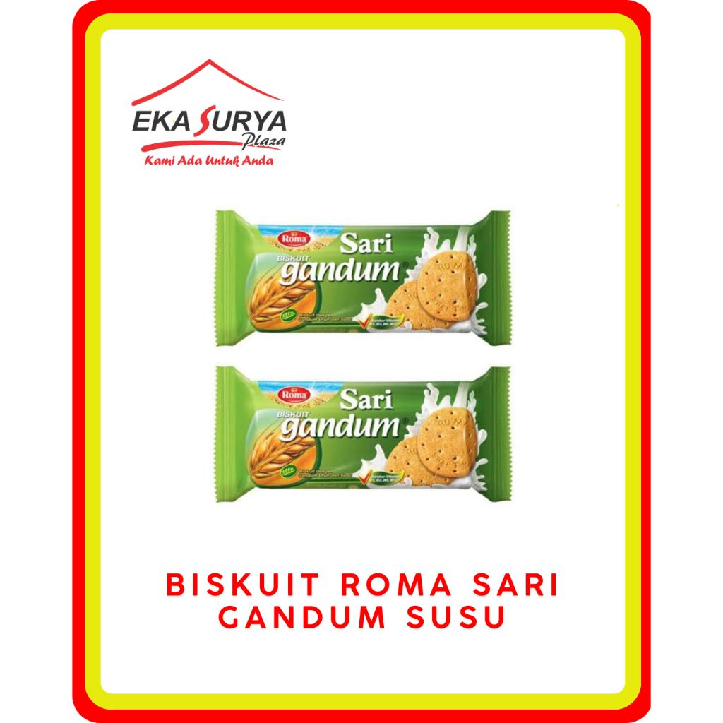 Roma Sari Gandum Susu 240gr - Biskuit Gandum Tinggi Serat & Kalsium Original