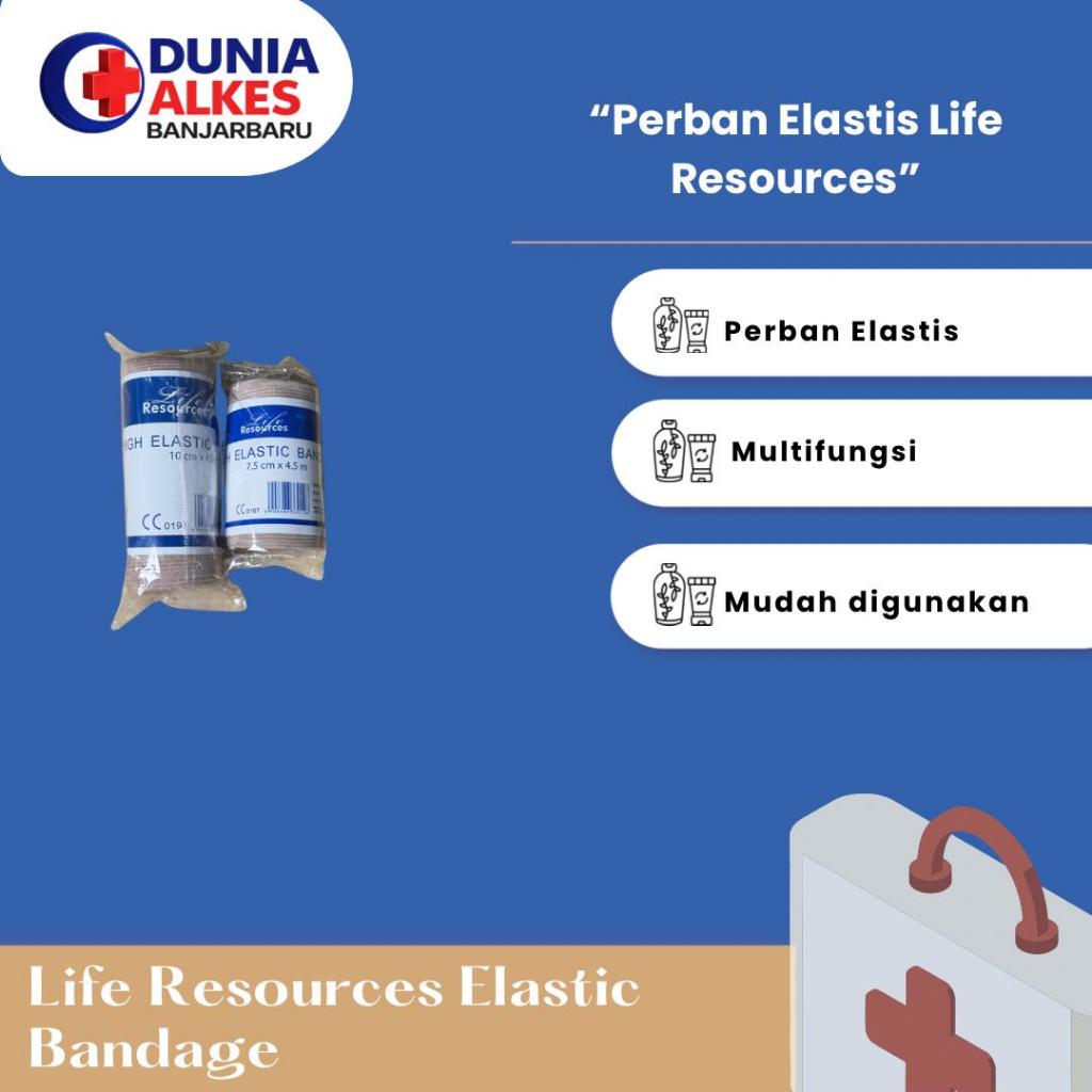 Life Resources Elastic Bandage | Perban Elastis | Perban Gulung Coklat