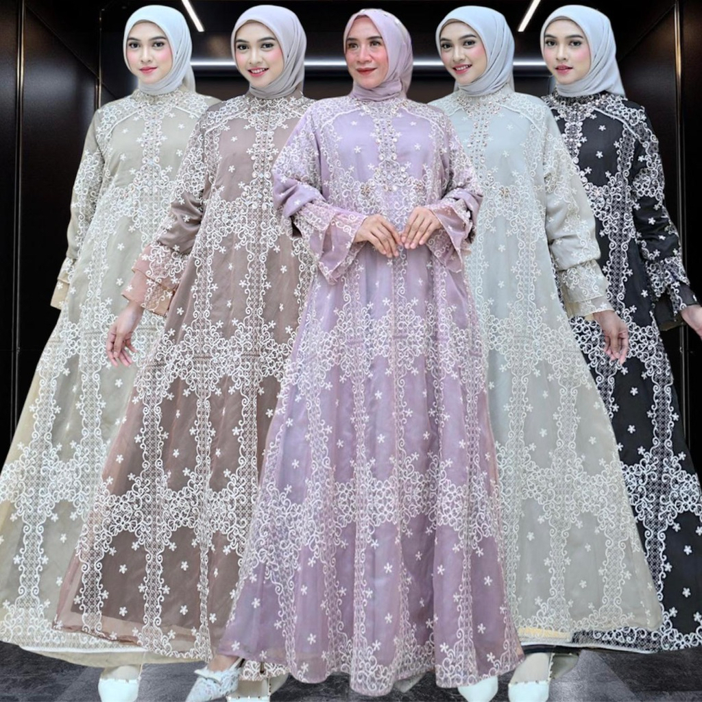 ZARA DRESS Premium Series – Organza Tania Embroidery Mewah