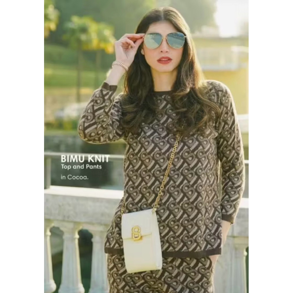 New Buttonscarves sweater Bimu Knit Top Cocoa L