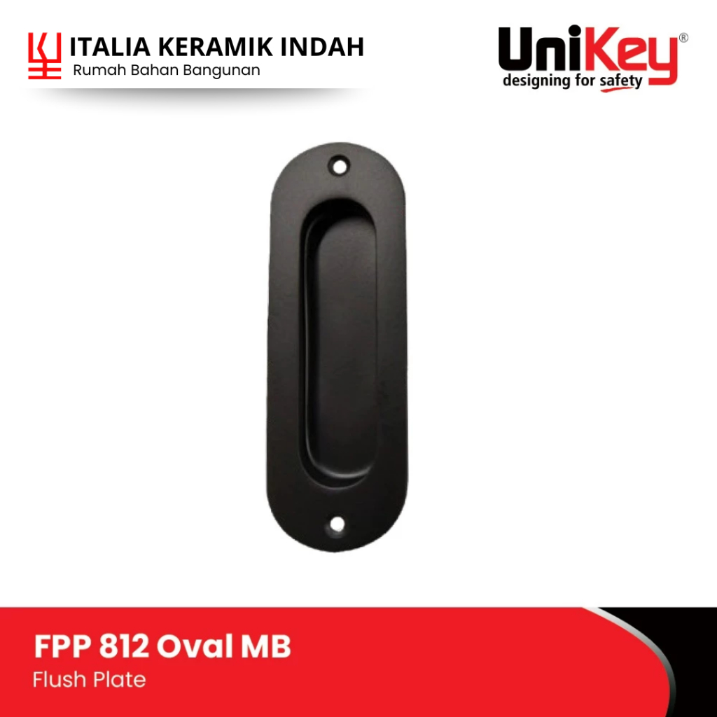 Pelat Dorong UniKey Flush Pull Plate FPP 812 Oval MB