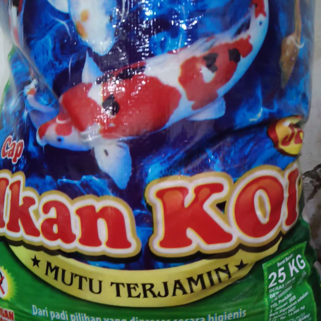 Beras poles cap ikan koi kemasan 25 kg