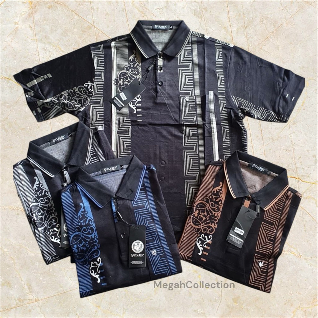 Kaos Kerah Pria Premium - Kaos Wangki Pria Katun Premium V-Classic Original