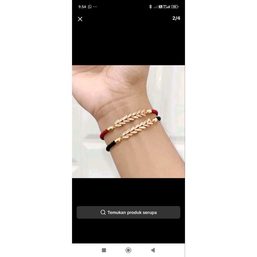 Gelang serut daun asli swasa all size