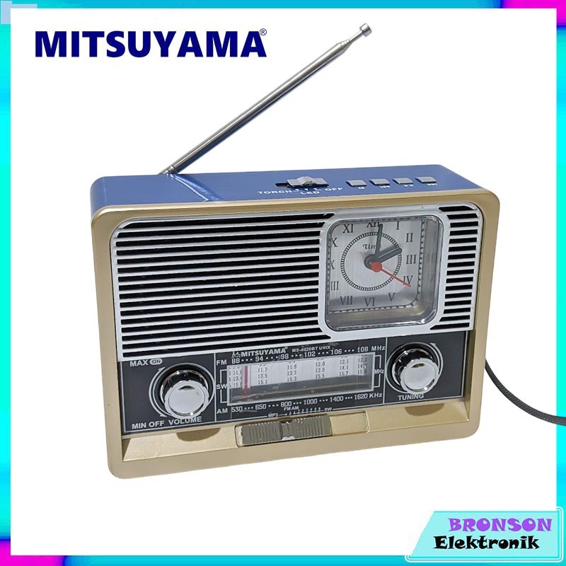 Radio Mitsuyama MS-4020BT UNIX - Radio Speaker Jam Senter AUX Mitsuyama - Radio model jam