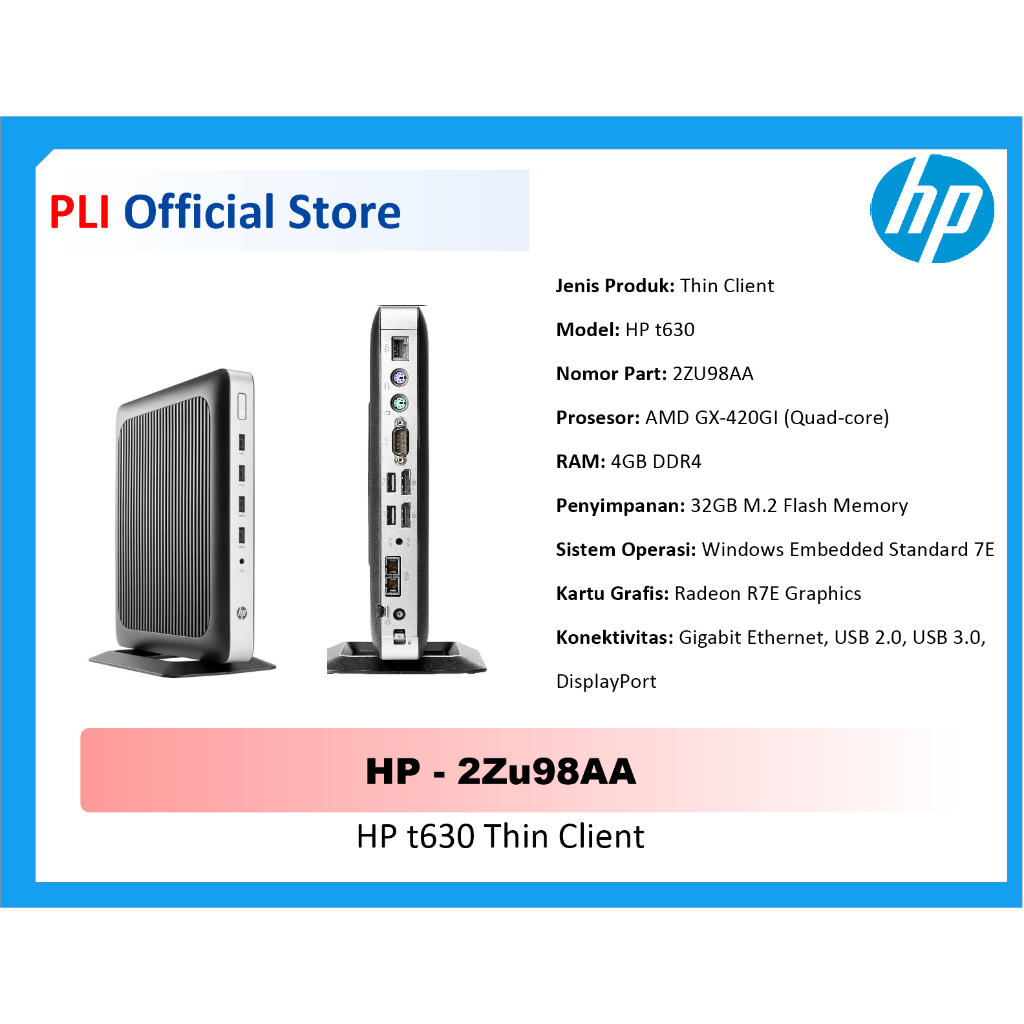 Hp T630 Mini Pc Amd R7 4Gb 32Gb Ssd Win 10
