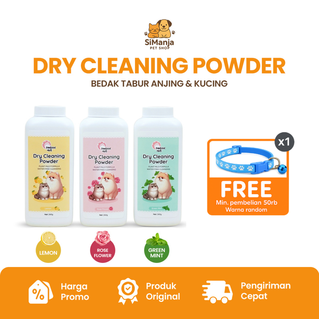 Bedak Kucing Anti Kutu, Jamur, dan Scabies - Bedak Anjing Anti Kutu - Bedak Hewan Anti Kutu dan Gata