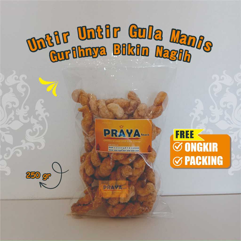 Kue Tambang Untir Untir Cemilan Manis Untir Gula Manis 250Gr