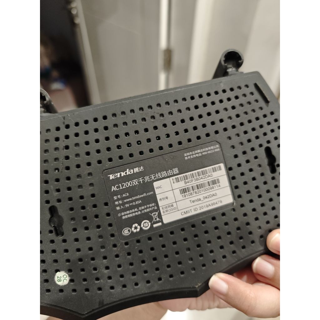 Router Tenda AC8 WIFI 5 SECOND