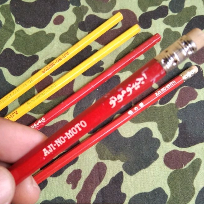 pensil jadul ajinomoto merk jadul alat tulis lawas potlot jaman dulu serial drama oshin jepang oshin