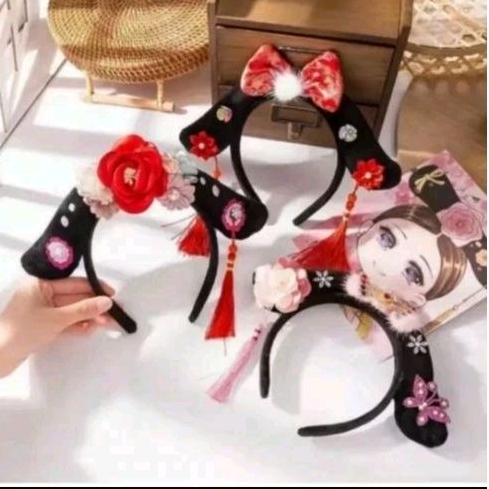 Bando imlek bando putri bando putri huan zhu aksesoris imlek bandana anak