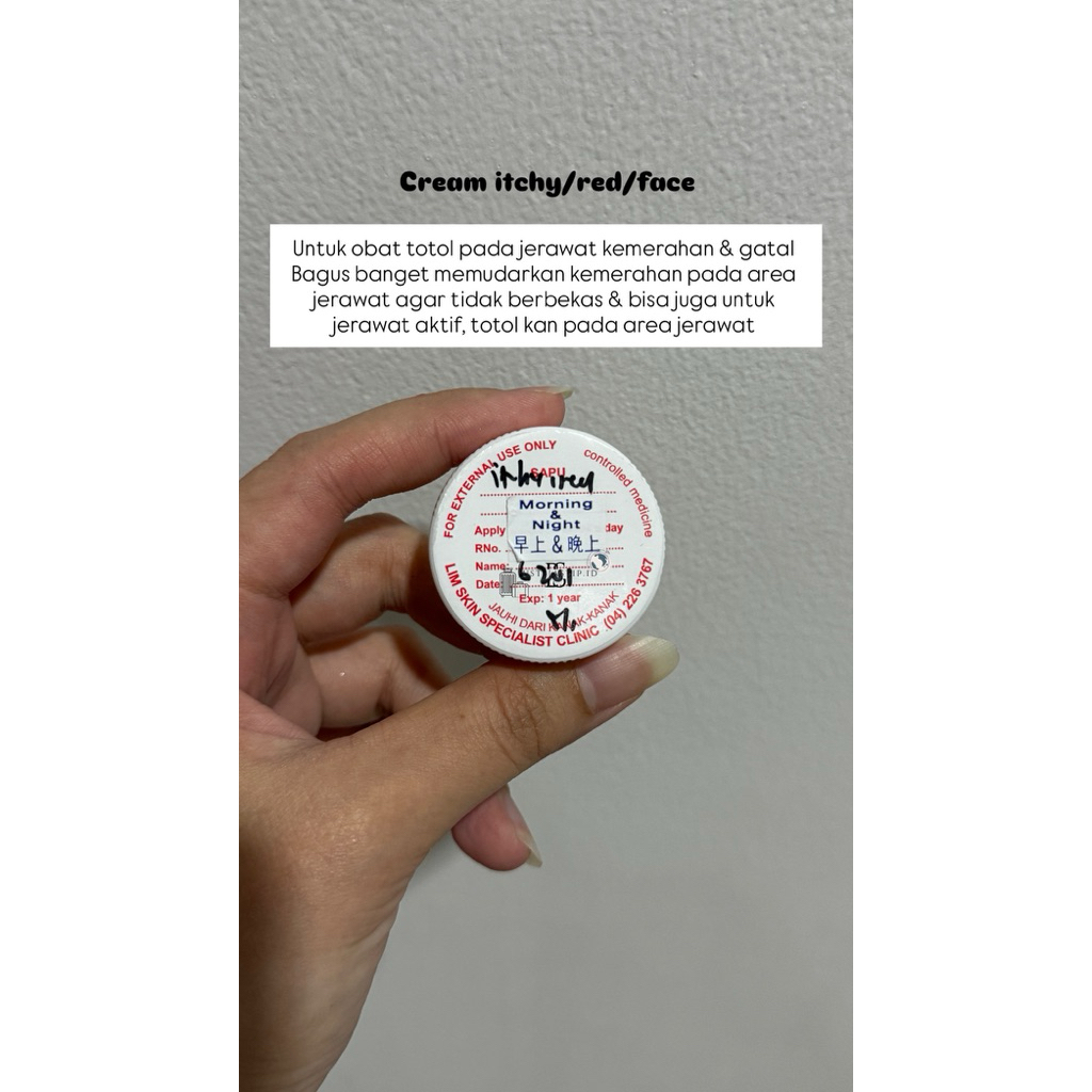 Lim Skin cream itchy/red/face (PO PENANG)