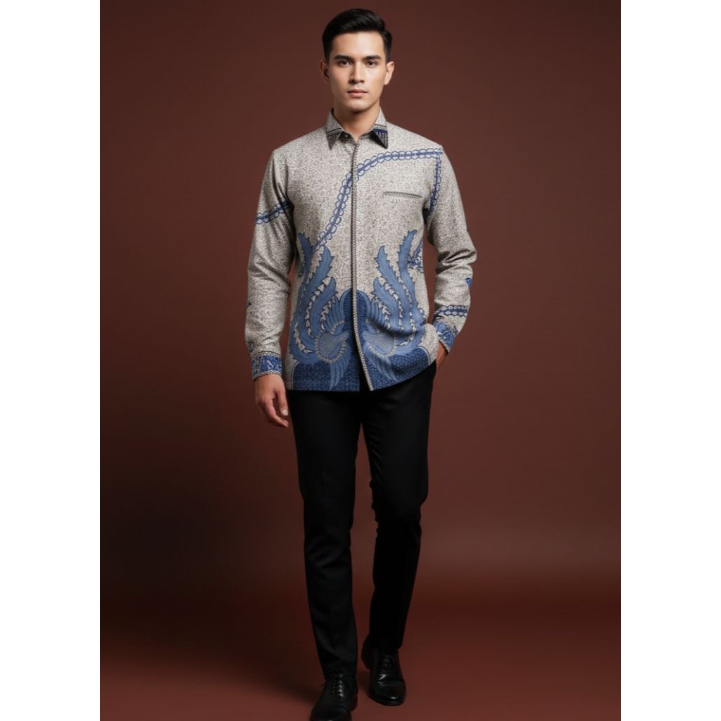TERBARU Batik Cantieq Exclusive - MANYURA Batik pria premium smock katun premium lengan panjang