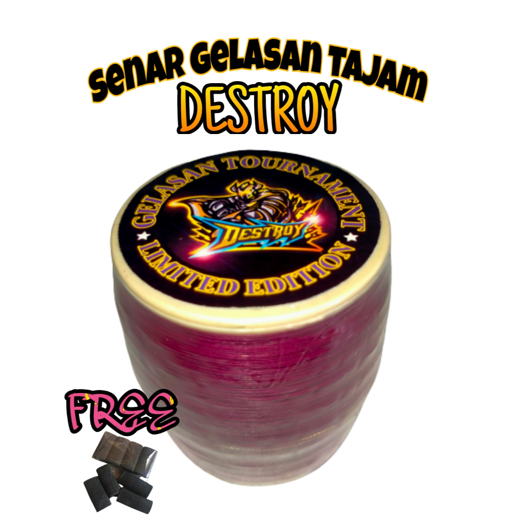 Gelasan/Benang Layangan Destroy- Benang Gelasan Super Tajam - Free Pelindung Jari
