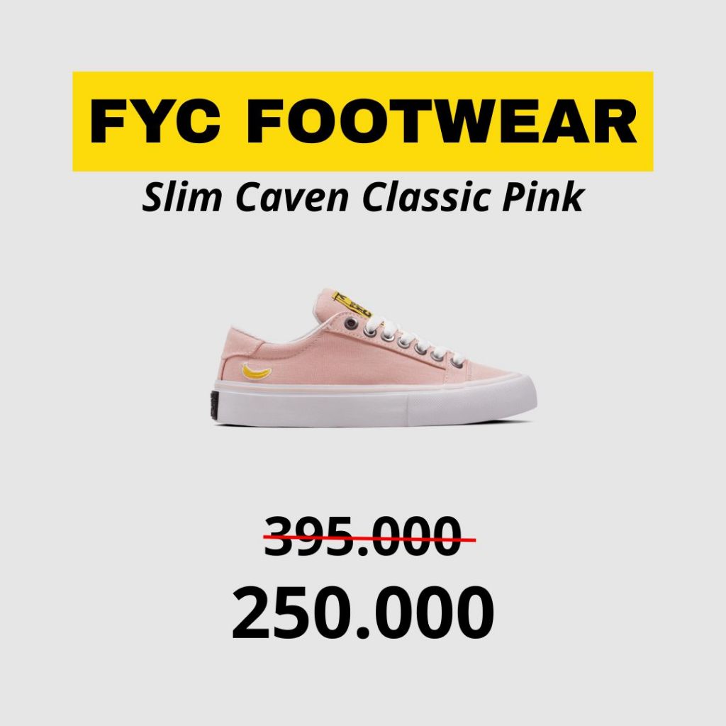 FYC FOOTWEAR - SLIM CAVEN CLASSIC PINK YOUTH | SEPATU ANAK | SEPATU VULCANIZED