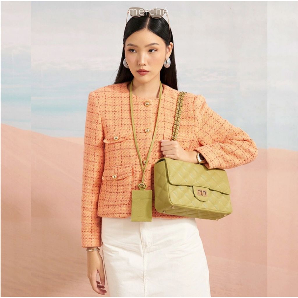 Merche Claire rectangle flap bag merche Avocado