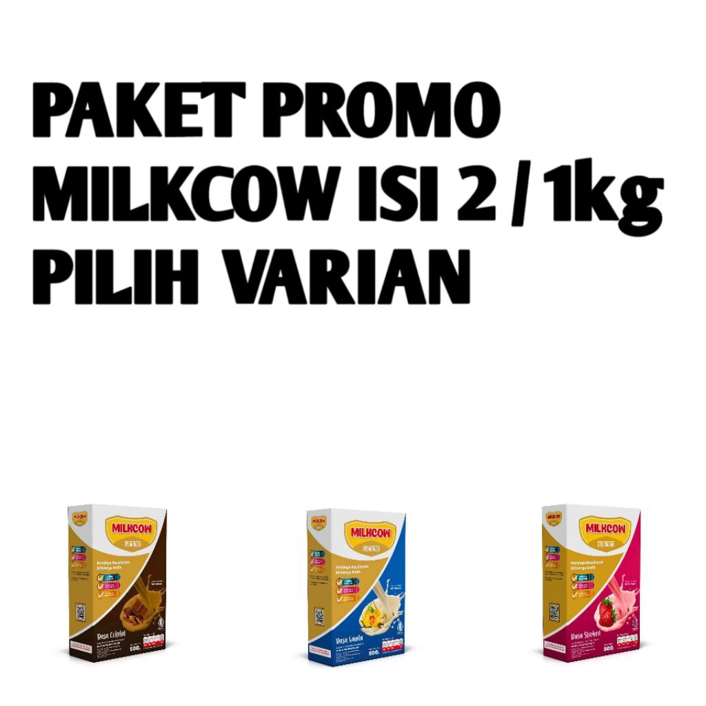 (paket hemat 2pcs) MILKCOW Susu Full Cream 500gr Original | Susu Tinggi Kalsium Anak
