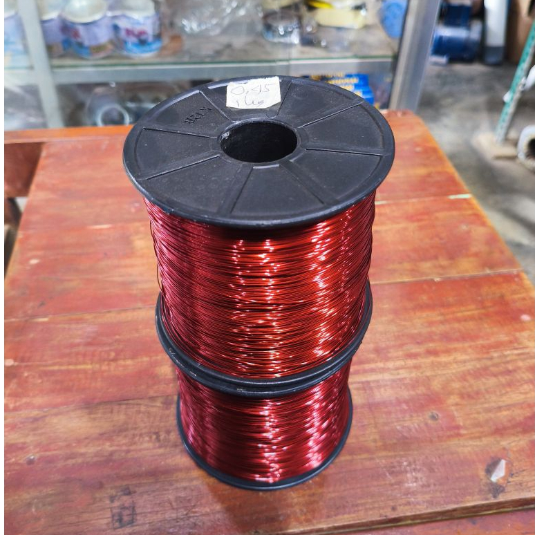 Kawat Email alumunium 0,45 mm 1kg BONUS BOBIN / KLOS