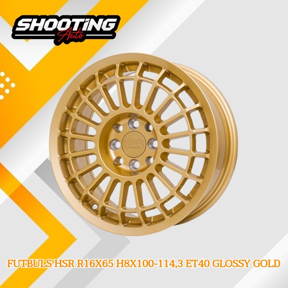 Velg Mobil Ring 16 Futbuls HSR Glossy Gold Pelek Racing R16 Mobil Agya, Jazz, Livina, dll