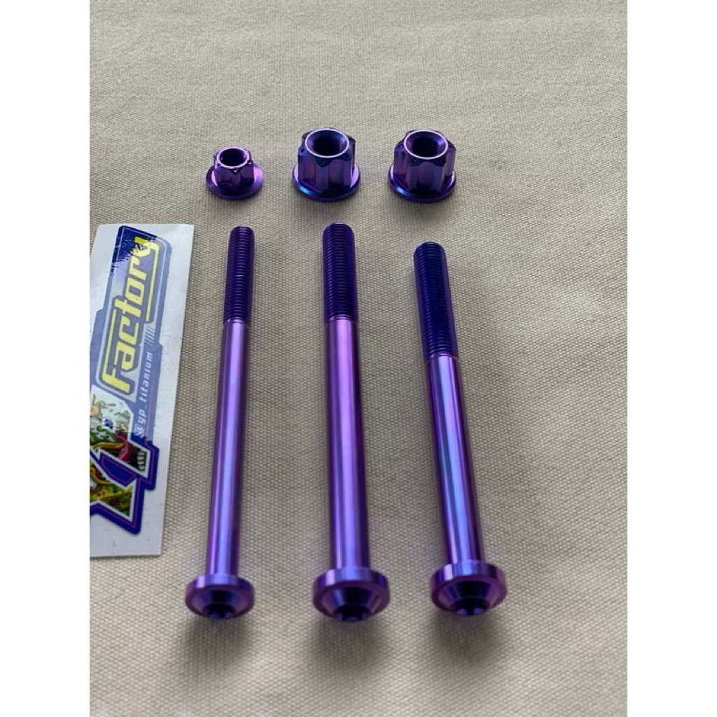 SET BAUT BREKET MESIN RX KING TITANIUM GR5