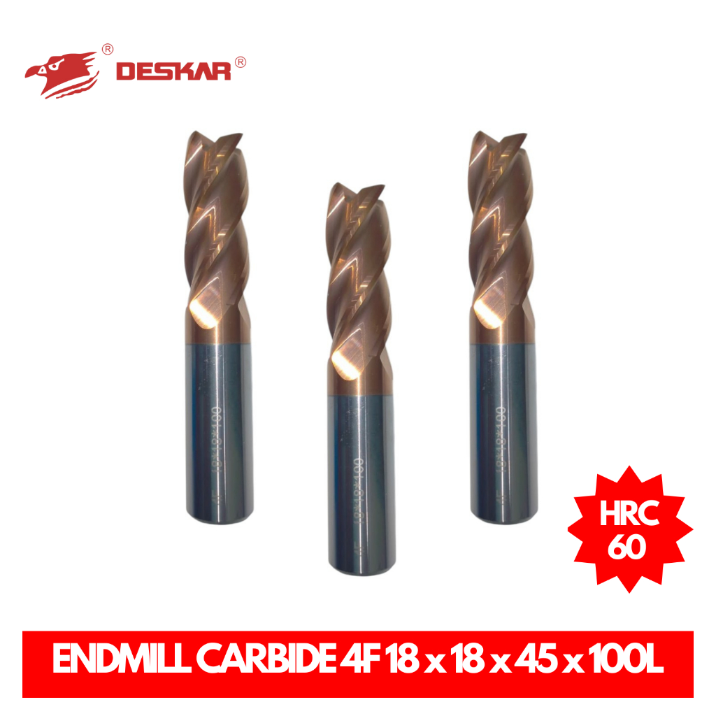 ENDMILL CARBIDE 18 x 18 x 45 x 100 - 4F HRC60