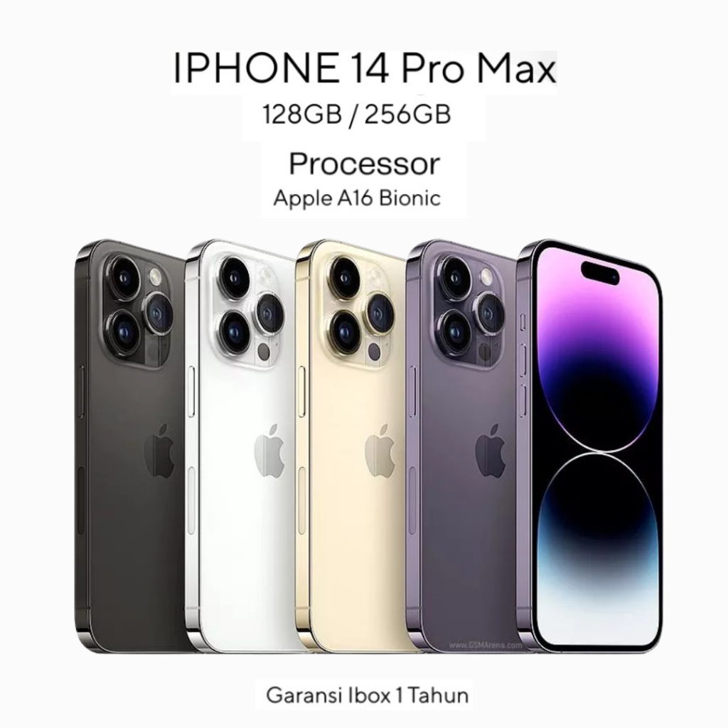 iPhone 14 Pro Max Like New 128/256GB – Original iBox, IMEI Terdaftar, Fullset, Garansi 12 Bulan