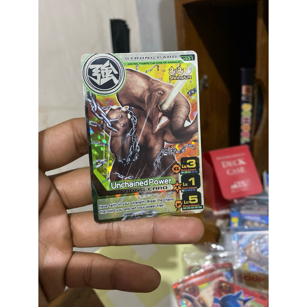 Kartu Animal Kaiser, UNCHAINED POWER, Strong Card 031, Ver.4, Ori Namco