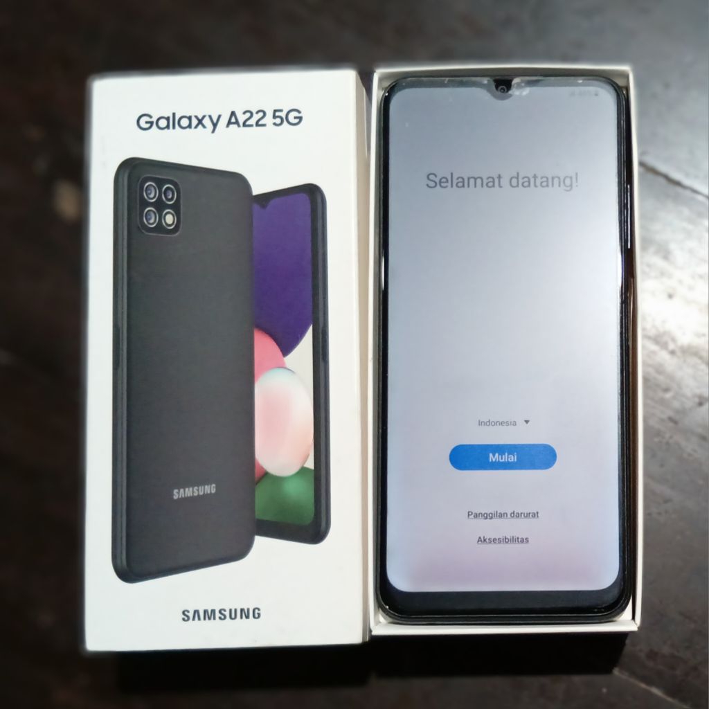 Samsung Galaxy A22 5G 6Gb 128Gb warna Gray -  second