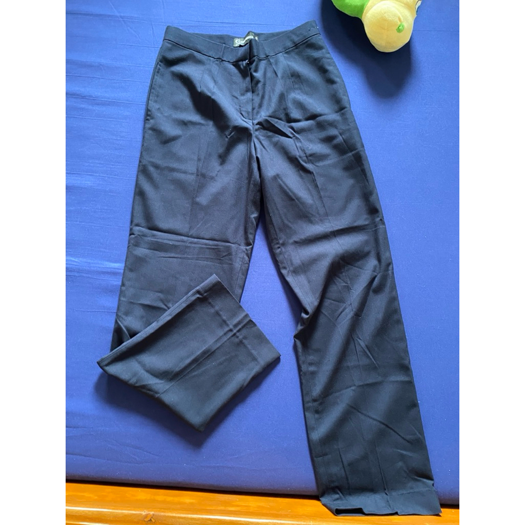 Celana panjang bahan navy | Celana bahan warna navy | Celana panjang wanita | Celana kerja
