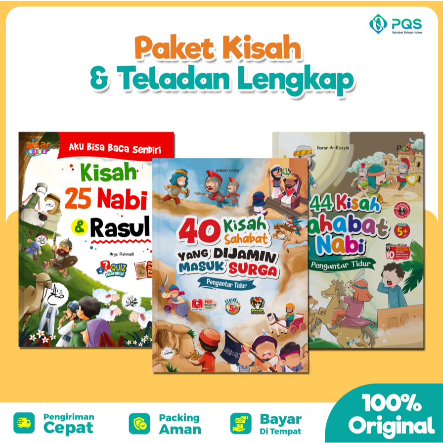 [PQS] PAKET KISAH Kisah- 25 Nabi & Rasul + 40 Sahabat Masuk Surga + 44 Kisah Sahabat Nabi