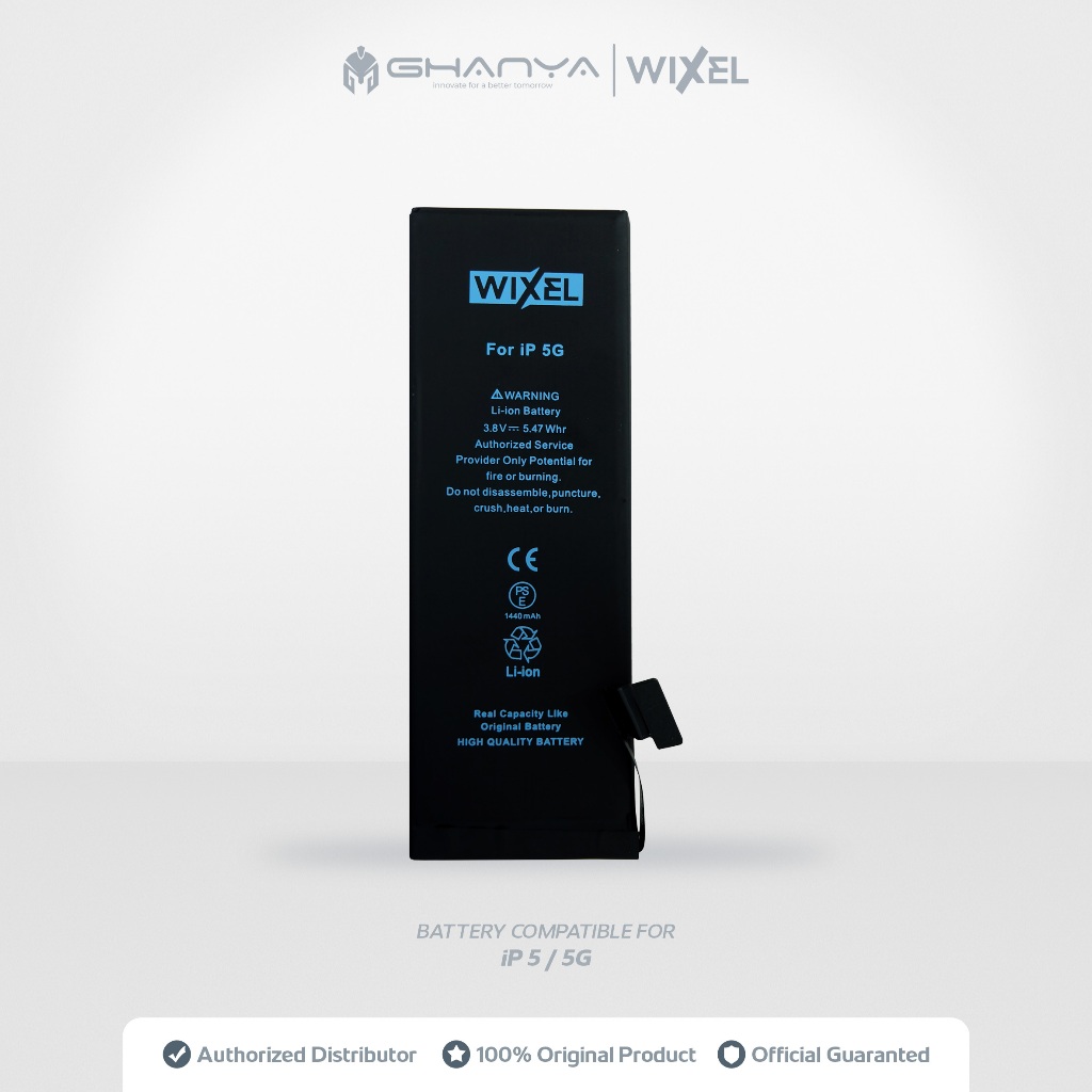 WIXEL Baterai Iphone 5 / Iphone 5G Batre Batrai Battery Dual Double Power HP Handphone Apple Ip Ori 