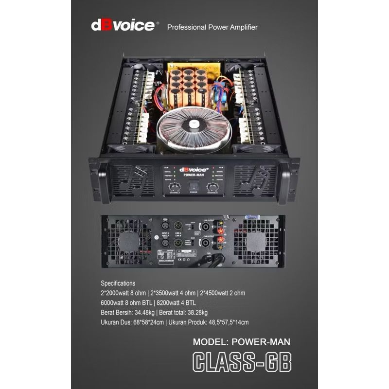 POWER AMPLIFIER DBVOICE POWER MAN CLASS GB