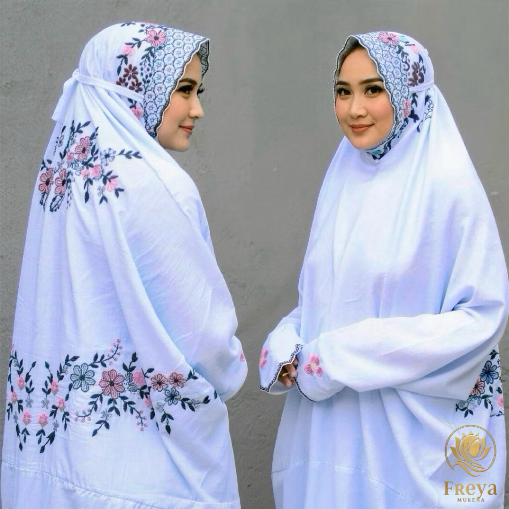 MUKENA SANTRI PUTRI PONDOK POLINO BORDIR AESTETIC MUKENA PUTIH TERUSAN REMAJA SANTRI MUKENA LAJURAN 