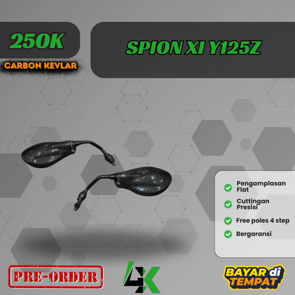 Spion Yamaha X1 Y125z Carbon kevlar/ karbon fiber